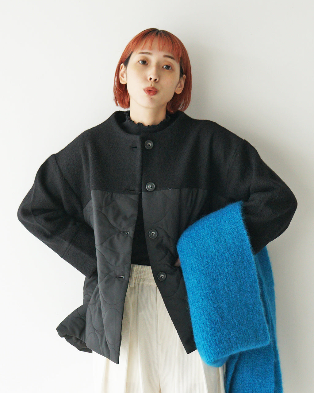 【SALE！20%OFF】mao made マオメイド アウター  Aライン キルト コート A LINE QUILT COATジャケット ウール 中綿キルト キルティング 441133【送料無料】