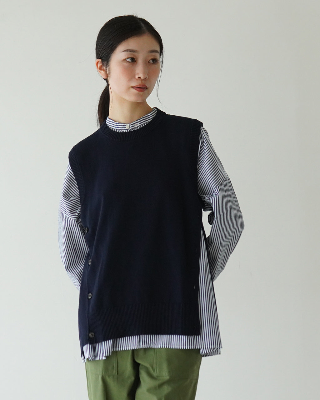 mao made マオメイド やわらかコットンベスト yawaraka cotton vest 441109