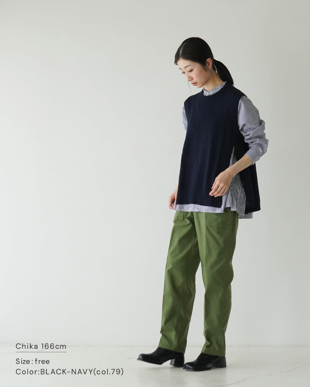 mao made マオメイド やわらかコットンベスト yawaraka cotton vest 441109