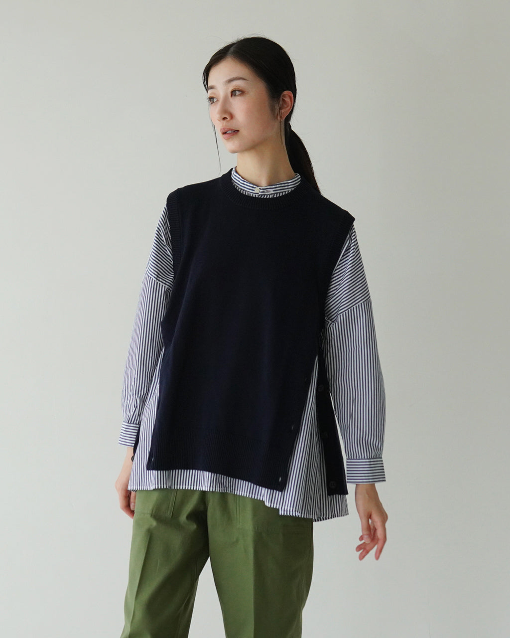 mao made マオメイド やわらかコットンベスト yawaraka cotton vest 441109