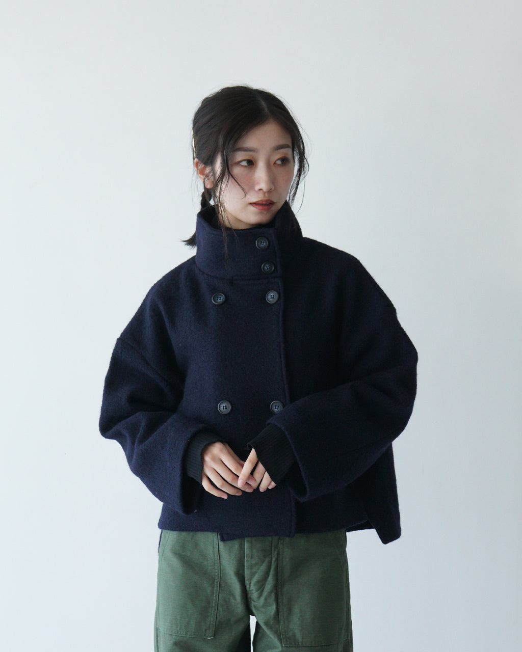 【SALE！30%OFF】mao made マオメイド ジャケット JACKET 圧縮ウール スタンドカラー 441134【送料無料】