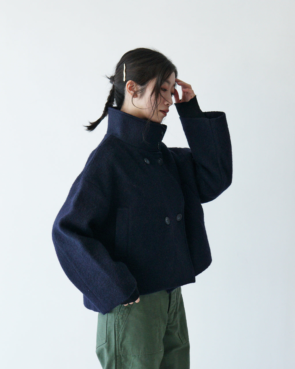 【SALE！30%OFF】mao made マオメイド ジャケット JACKET 圧縮ウール スタンドカラー 441134【送料無料】