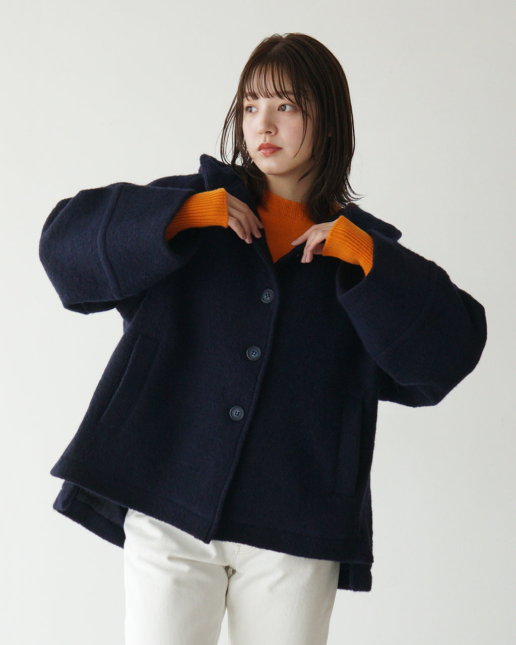 【SALE！30%OFF】mao made マオメイド ジャケット JACKET 圧縮ウール フード 441136【送料無料】