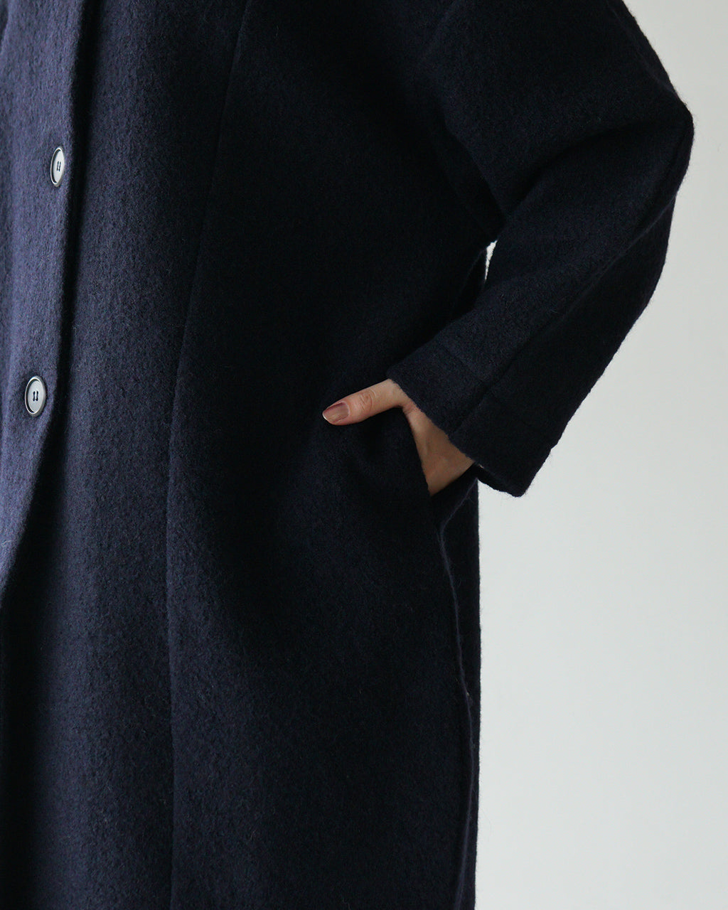 【SALE！20%OFF】mao made マオメイド コート COAT 圧縮ウール モックネック 441137【送料無料】