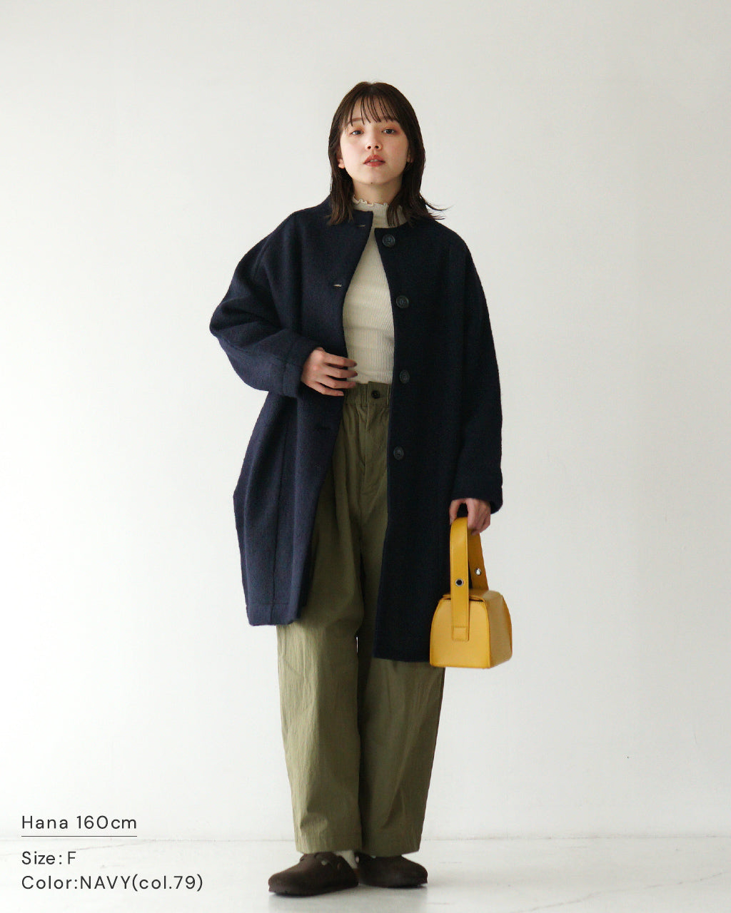 mao made マオメイド コート COAT 圧縮ウール モックネック 441137【送料無料】