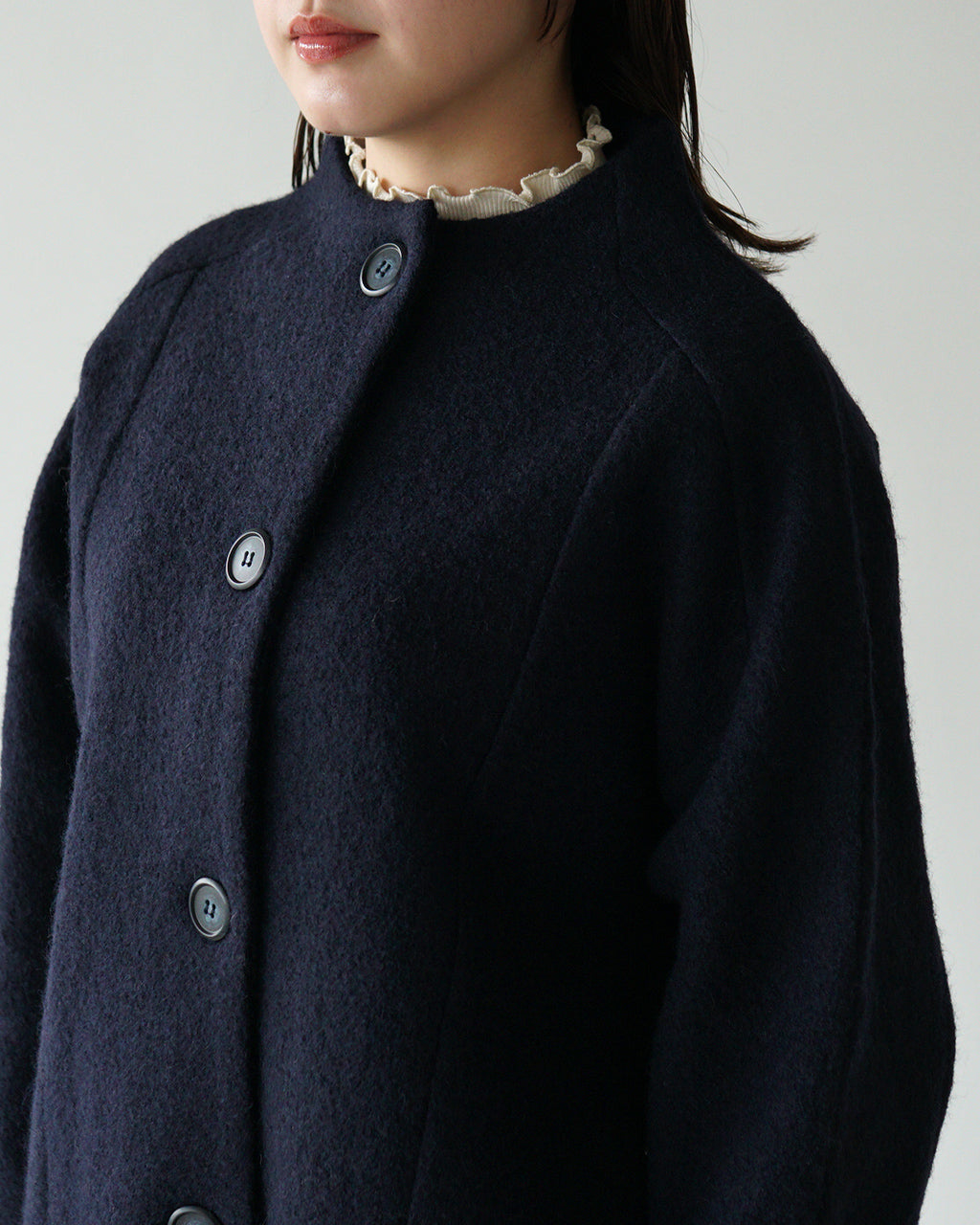 【SALE！20%OFF】mao made マオメイド コート COAT 圧縮ウール モックネック 441137【送料無料】