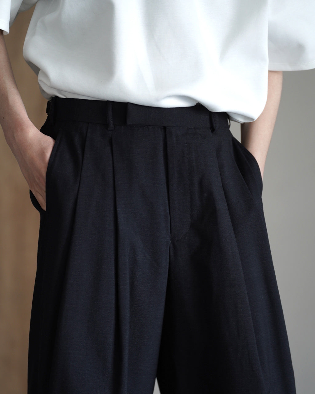 marka マーカ ツータック バギー トラウザーズ メンズ TWO TUCK BAGGY