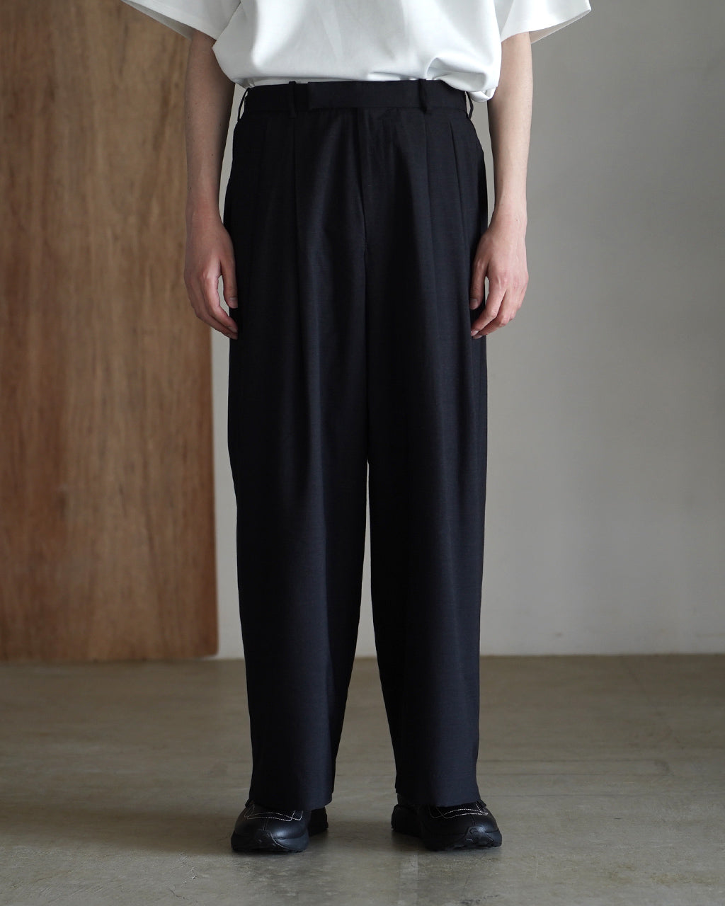marka マーカ ツータック バギー トラウザーズ メンズ TWO TUCK BAGGY