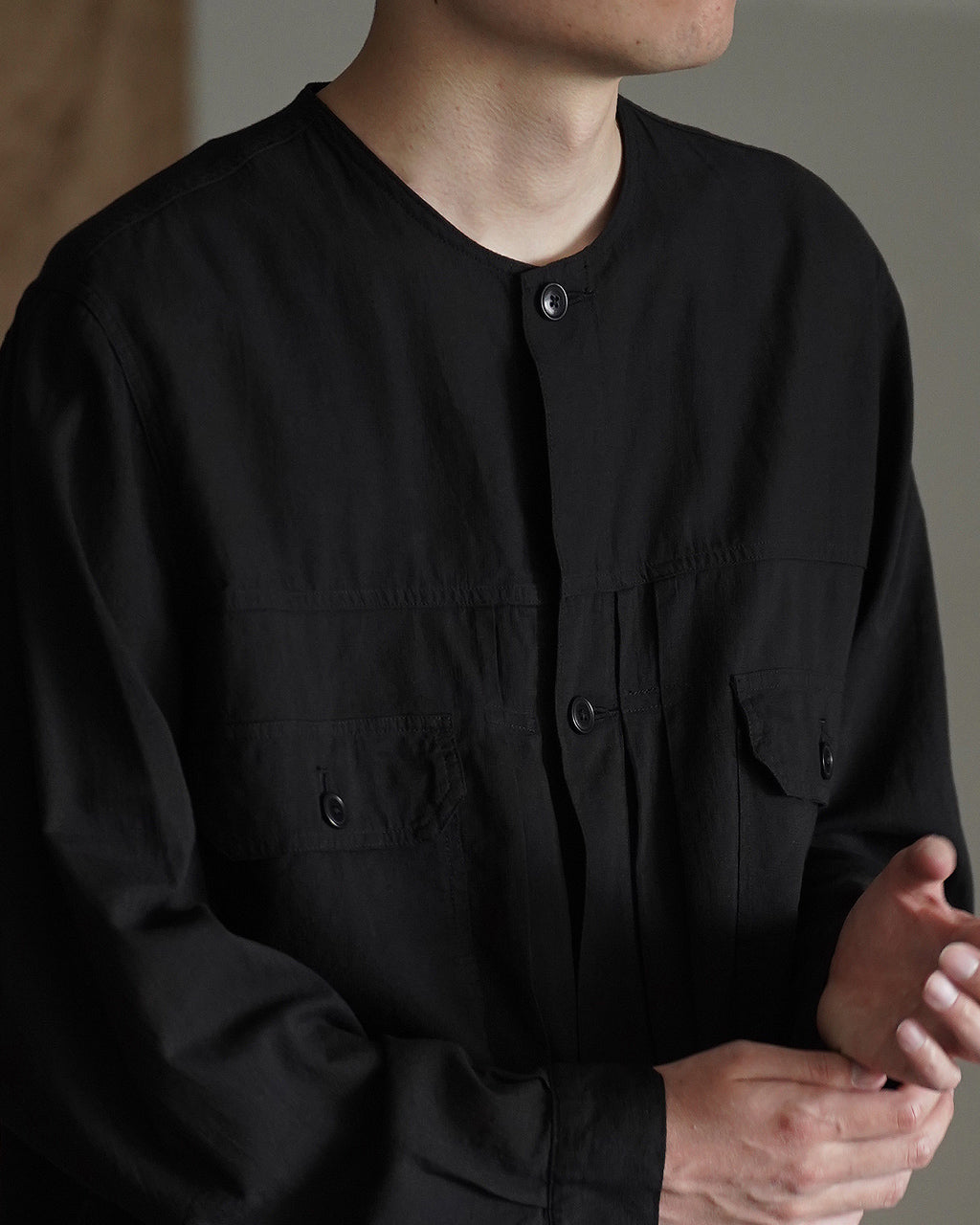 NO COLLAR TRUCKER JACKET M26A16BL01C