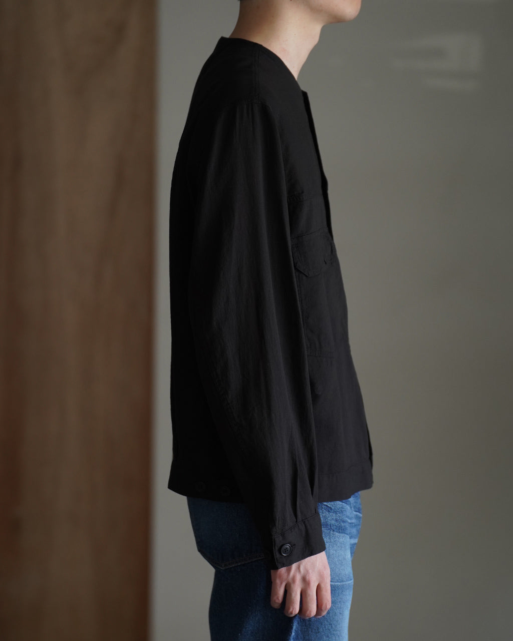 NO COLLAR TRUCKER JACKET M26A16BL01C