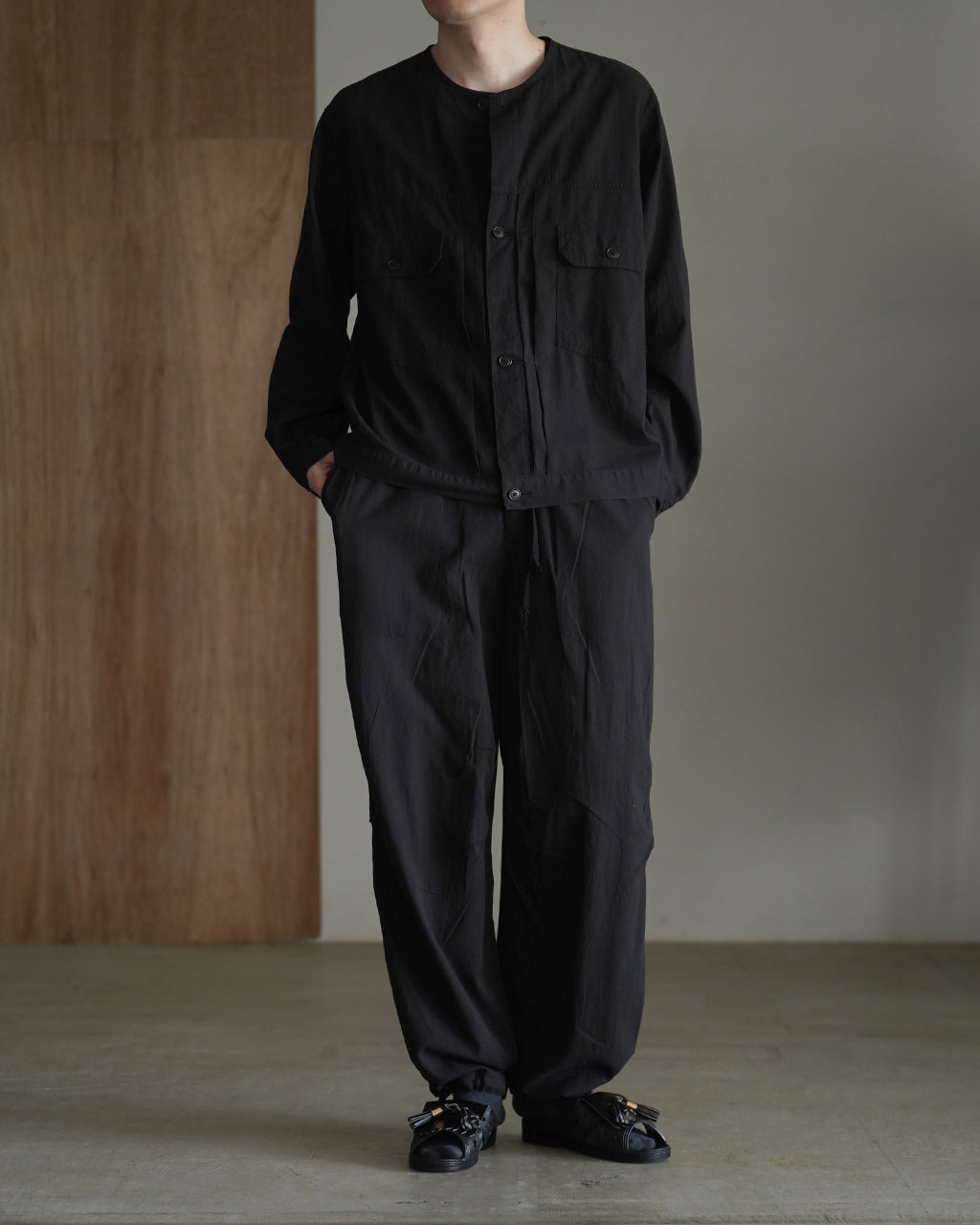 marka マーカ ノーカラー トラッカージャケット メンズ NO COLLAR