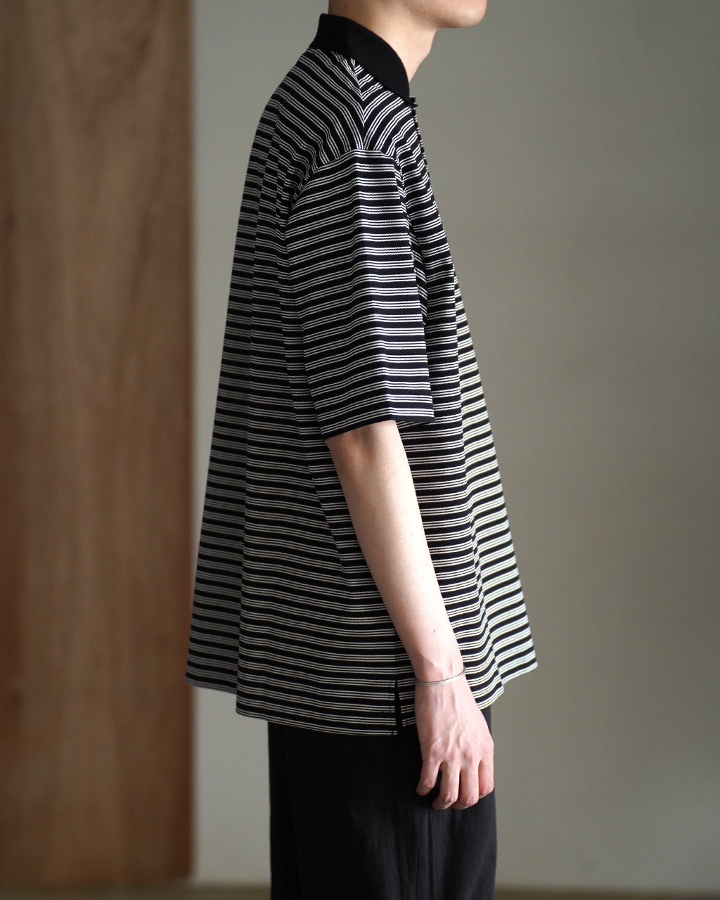 marka マーカ ワンボタン 半袖 ポロシャツ メンズ ONE BUTTON TEE S/S