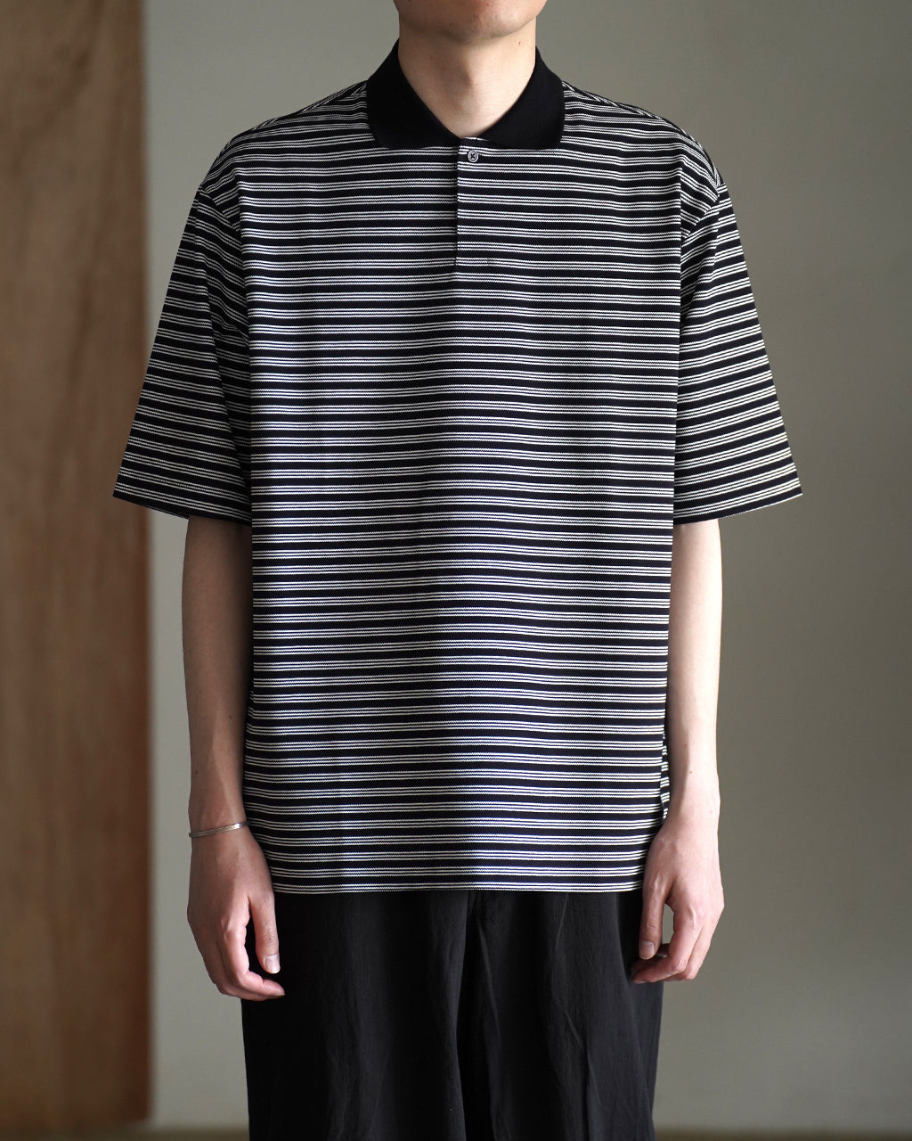 marka マーカ ワンボタン 半袖 ポロシャツ メンズ ONE BUTTON TEE S/S