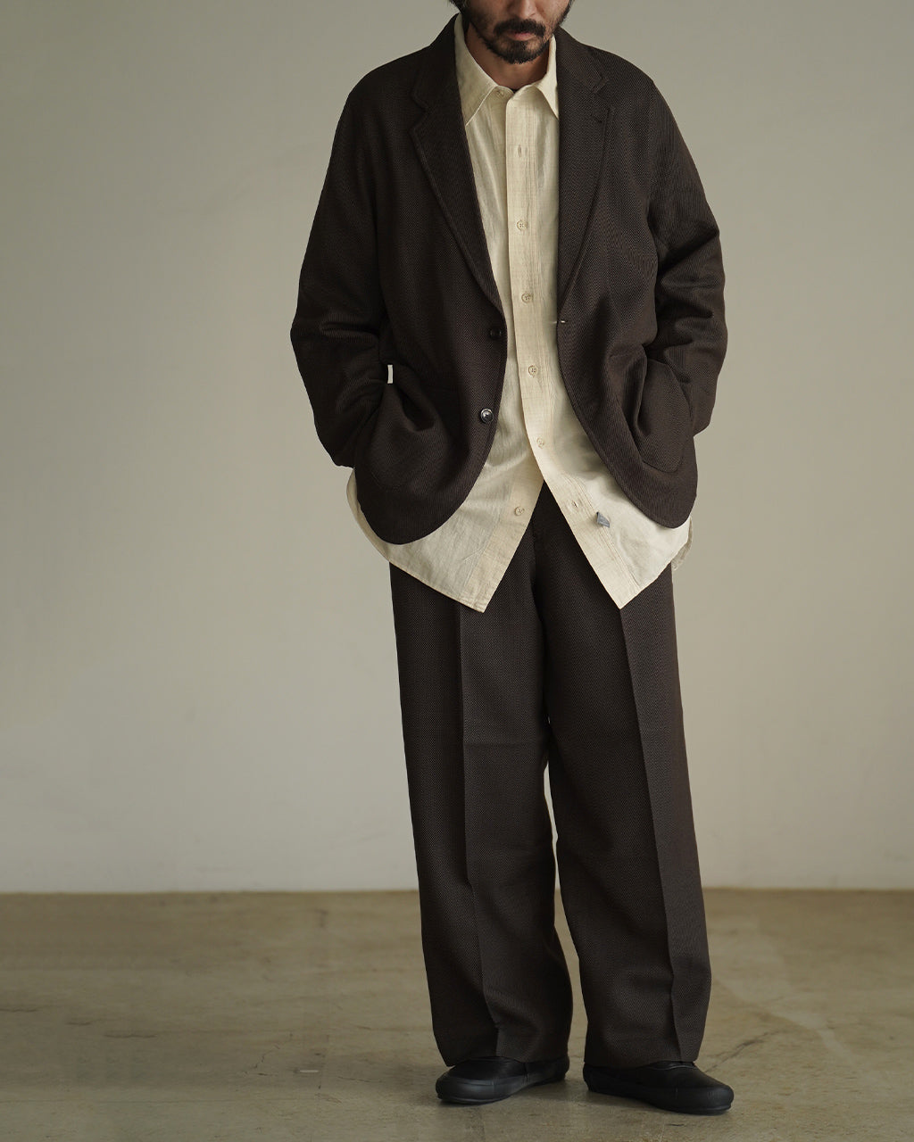 Single Pleat Wide Trousers M26C10PT02C