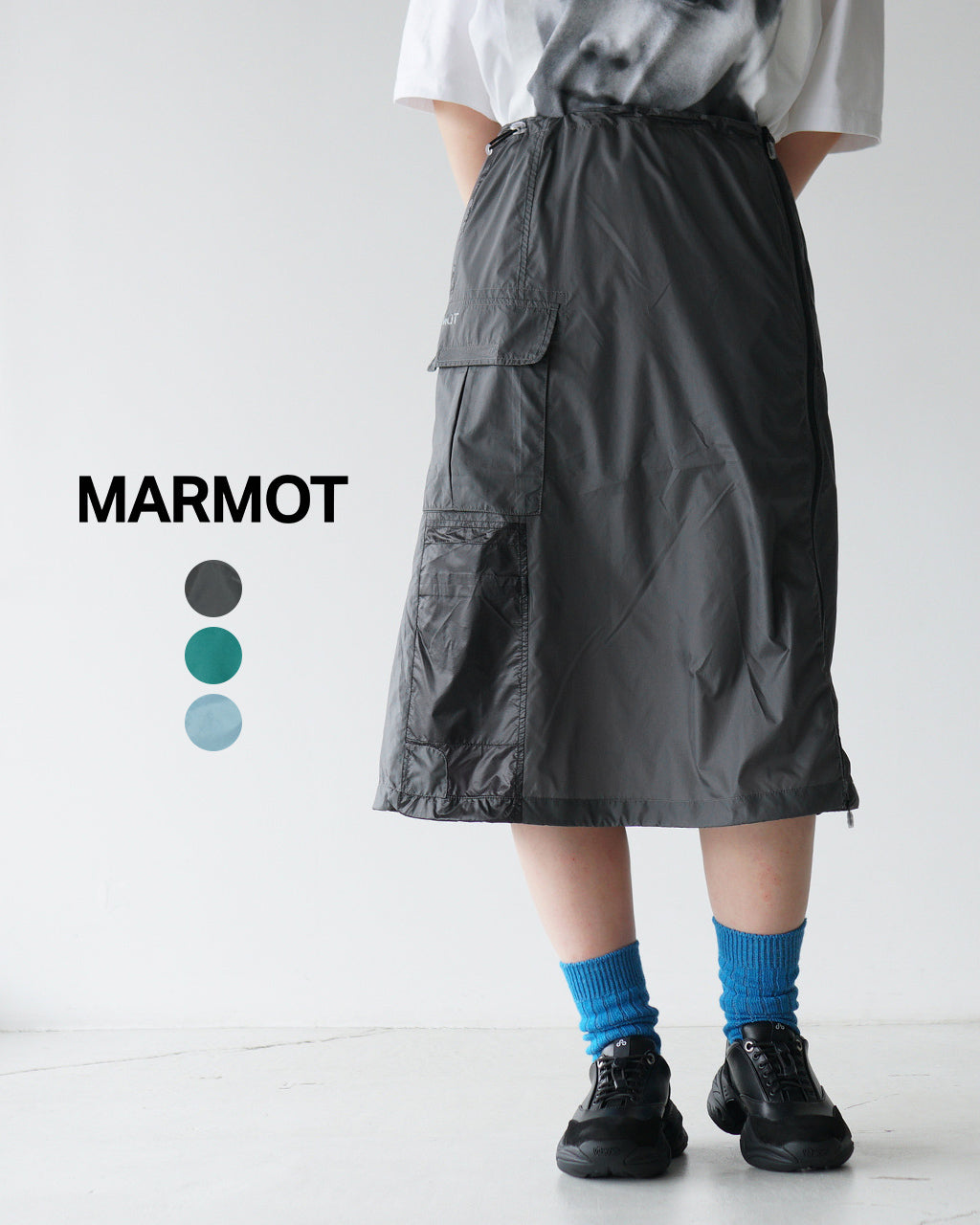 ＼早得24時間限定ポイント10倍／MARMOT CAPITAL マーモットキャピタル パーテックス トランジション シアースカート PERTEX TRANSITION SHEER SKIRT Aラインスカート アウトドア 25SS-L3-02【送料無料】