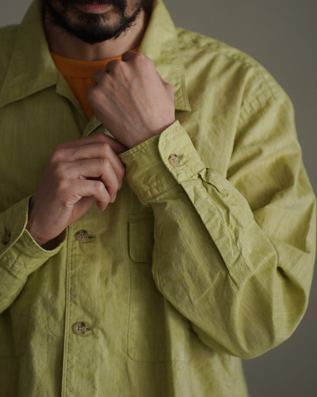 トップス marvine pontiak MPSM-1903S (Olive) Marvine Pontiak Shirt Makers マーヴィンポンティアック シャツ
