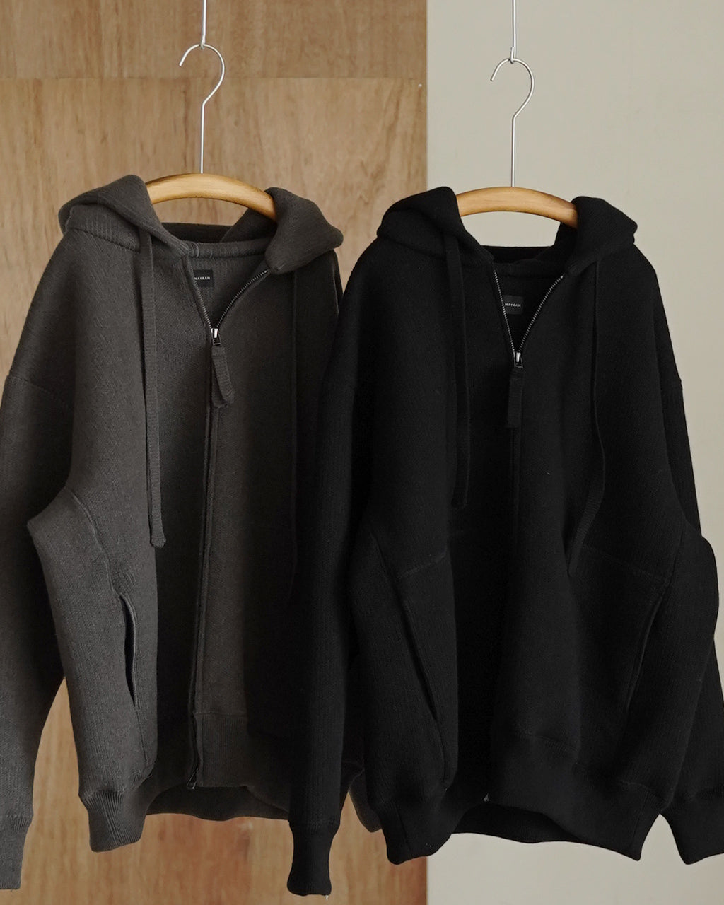 WOOL SWEAT ZIP HOODIE 2502-094