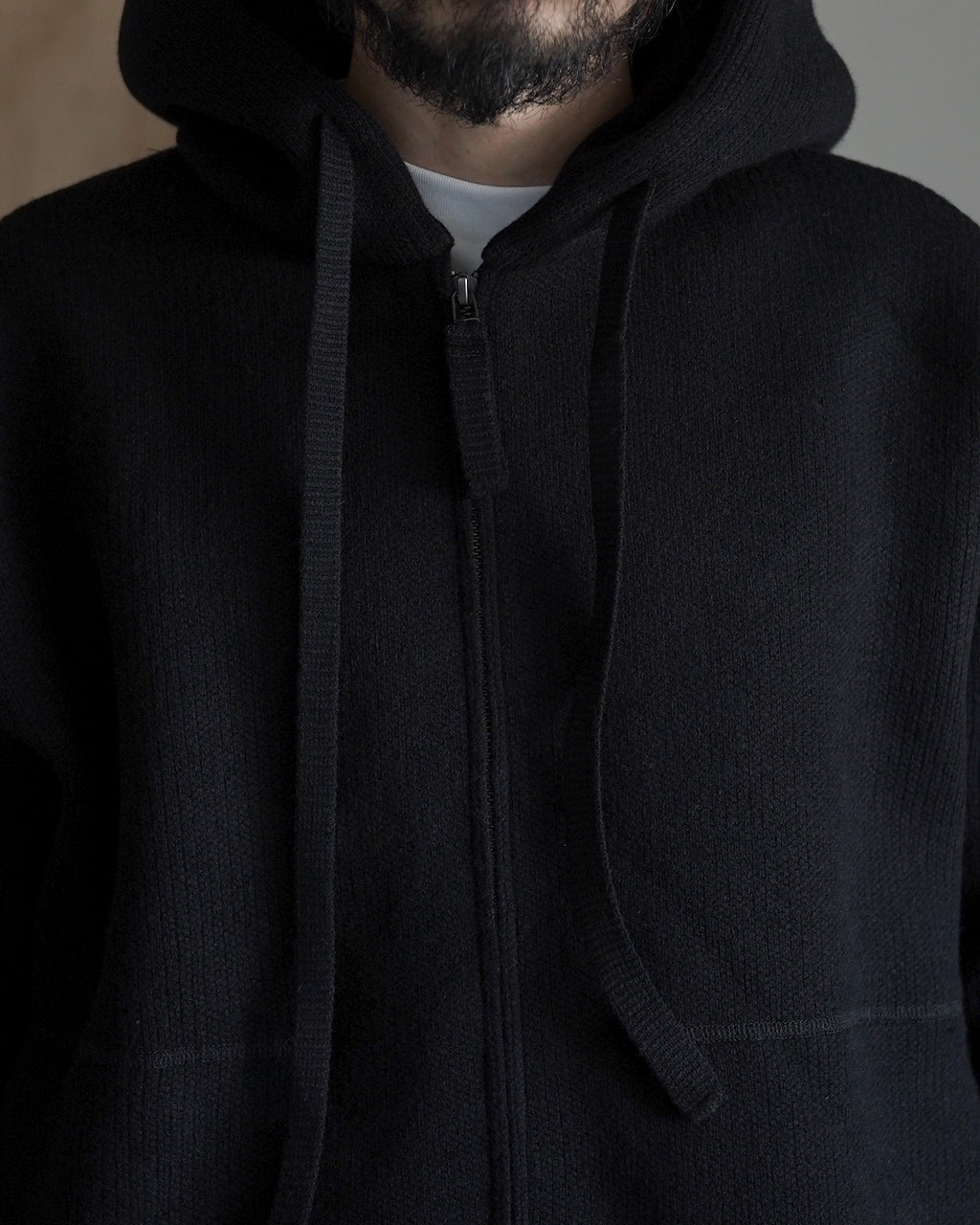 WOOL SWEAT ZIP HOODIE 2502-094