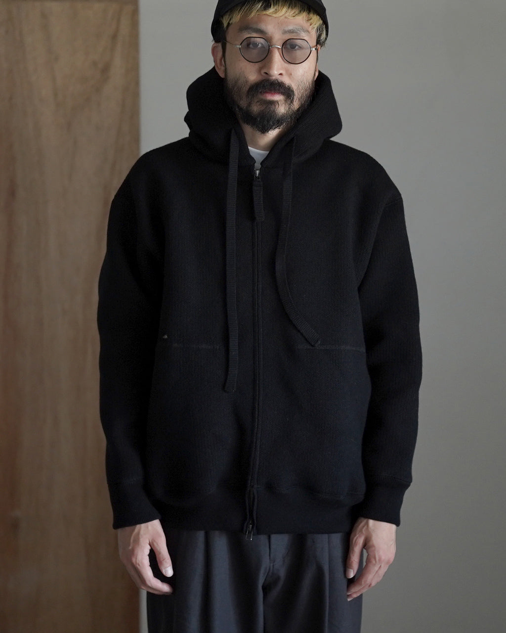 WOOL SWEAT ZIP HOODIE 2502-094