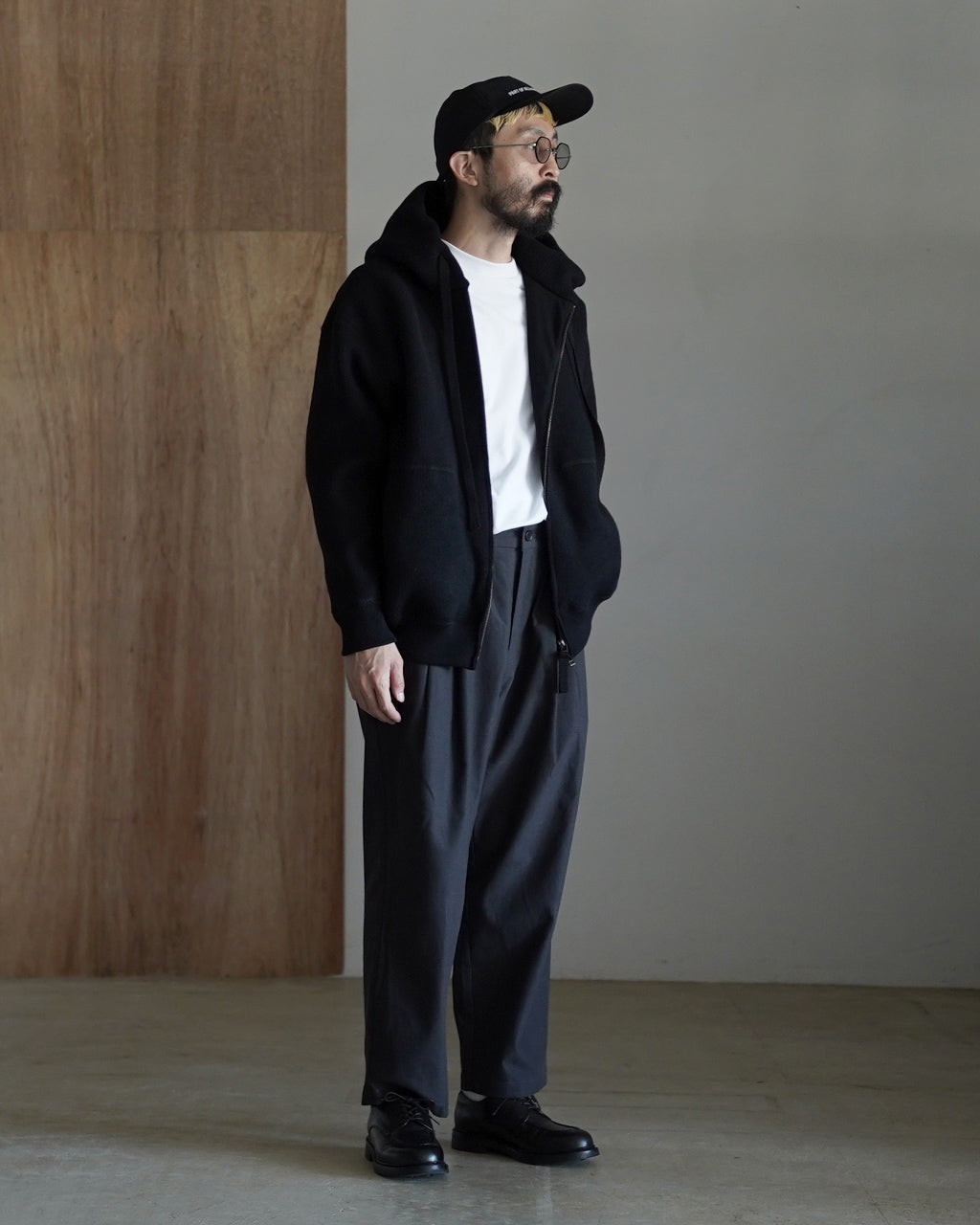 WOOL SWEAT ZIP HOODIE 2502-094