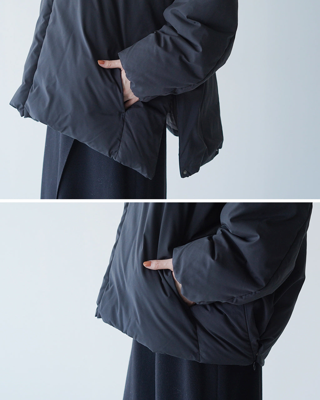 miffew ミフュー ノーカラー オーバー ダウンジャケット OVER DOWN JACKET アウター ワイド スクエアシルエット FEW23WJK5111 1120【送料無料】