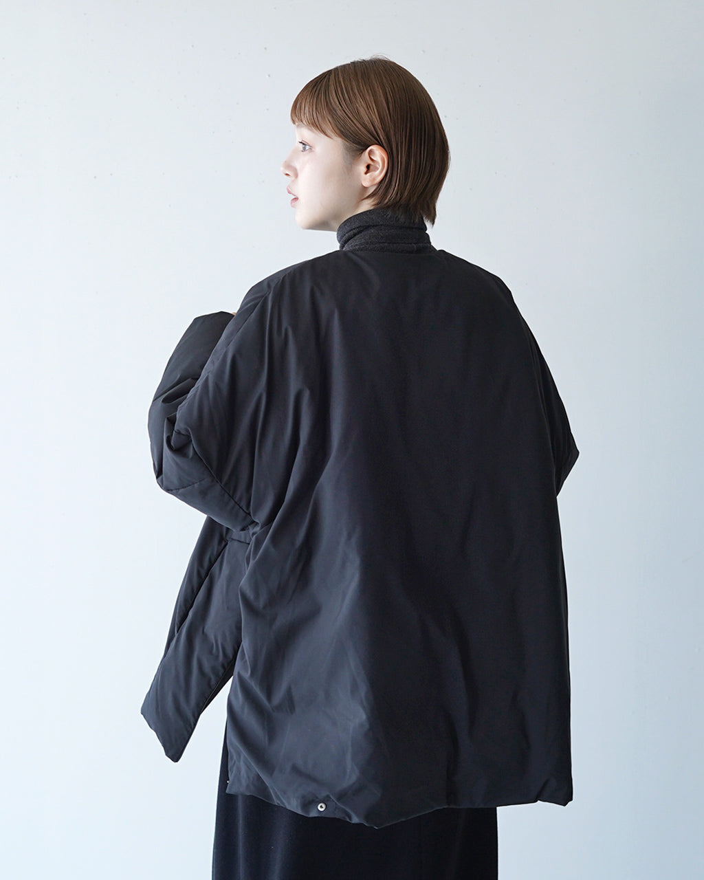 miffew ミフュー ノーカラー オーバー ダウンジャケット OVER DOWN JACKET アウター ワイド スクエアシルエット FEW23WJK5111 1120【送料無料】