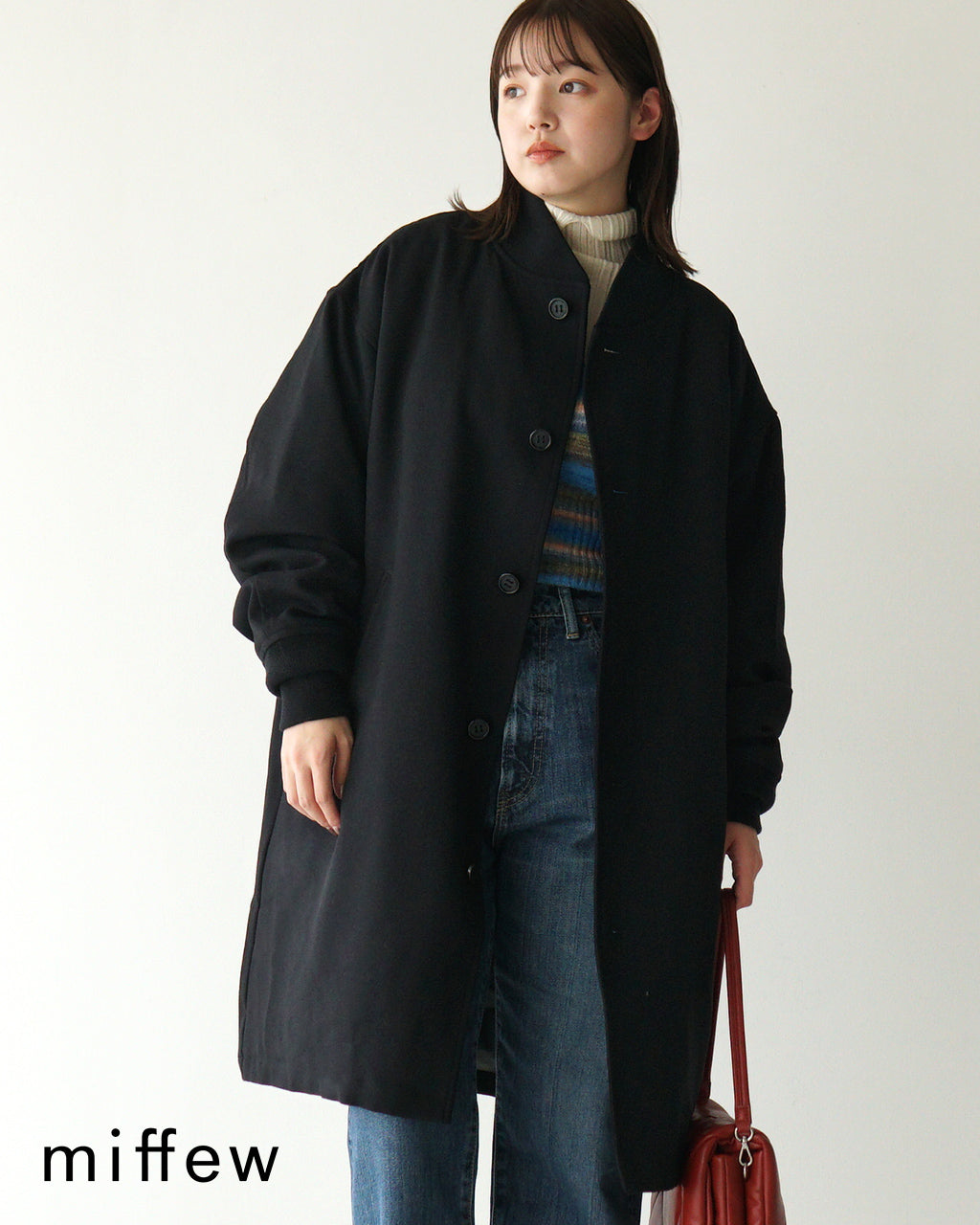 【SALE！20%OFF】miffew ミフュー ダウンコート VARSITY DOWN COAT アウター ウール ミドルコート FEW24WJK5223【送料無料】