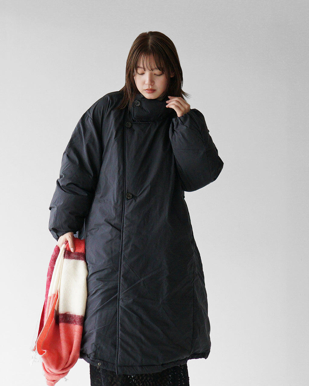 【SALE！30%OFF】miffew ミフュー スタンドカラー ボリューム ダウンコート STAND COLLAR VOLUME DOWN COAT アウター ワイドシルエット FEW24WJK5226【送料無料】