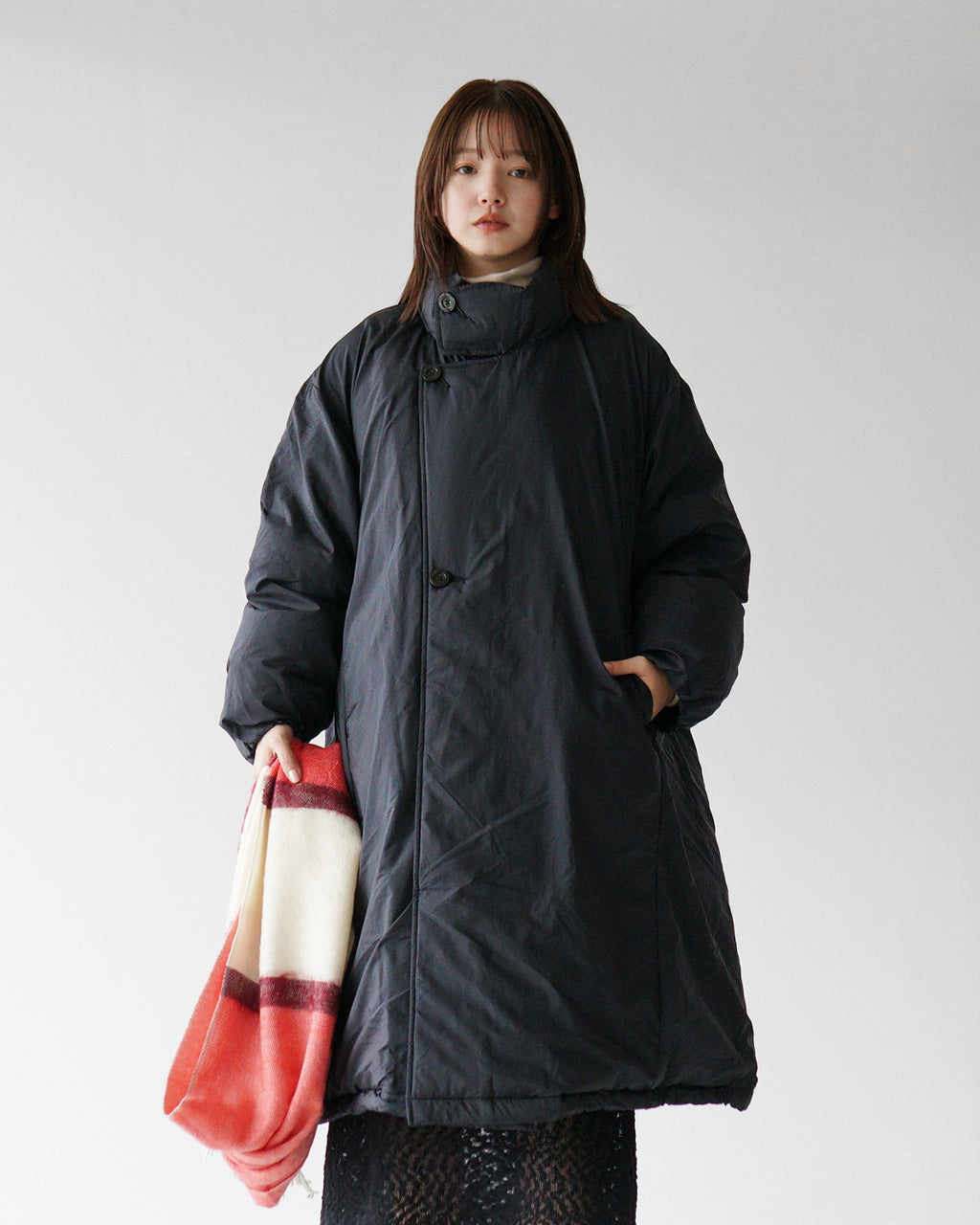 【SALE！30%OFF】miffew ミフュー スタンドカラー ボリューム ダウンコート STAND COLLAR VOLUME DOWN COAT アウター ワイドシルエット FEW24WJK5226【送料無料】