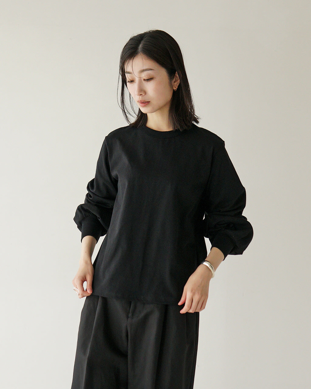 mizuiro ind ミズイロインド パフスリーブ ロングT PUFF SLV LONG T 長袖 Tシャツ カットソー  1-210069