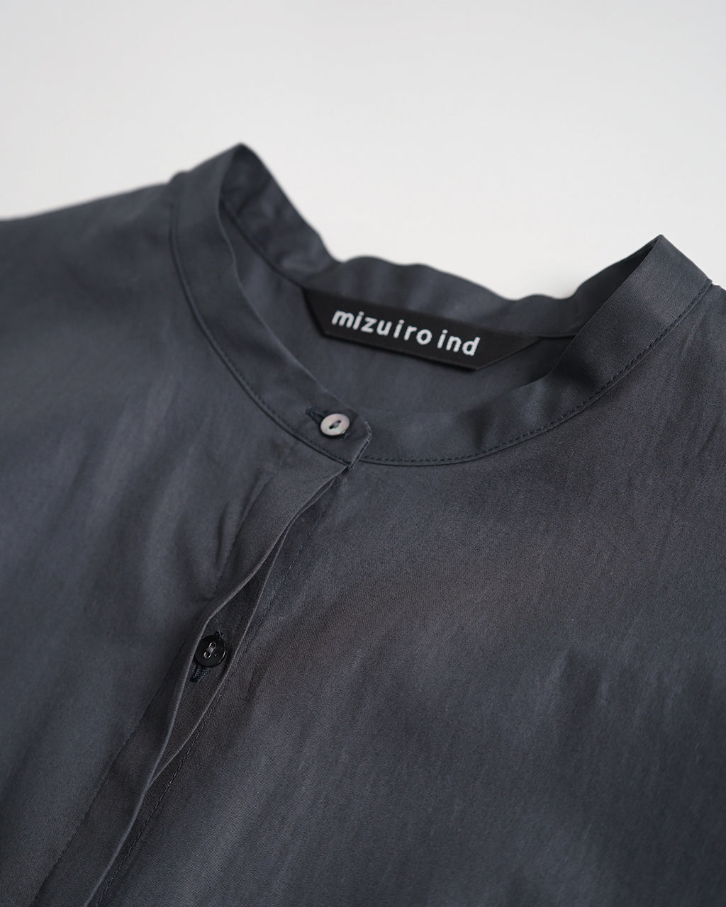 mizuiro ind ミズイロインド スタンドカラー エーライン シャツ stand collar A line shirt 1-230042【送料無料】