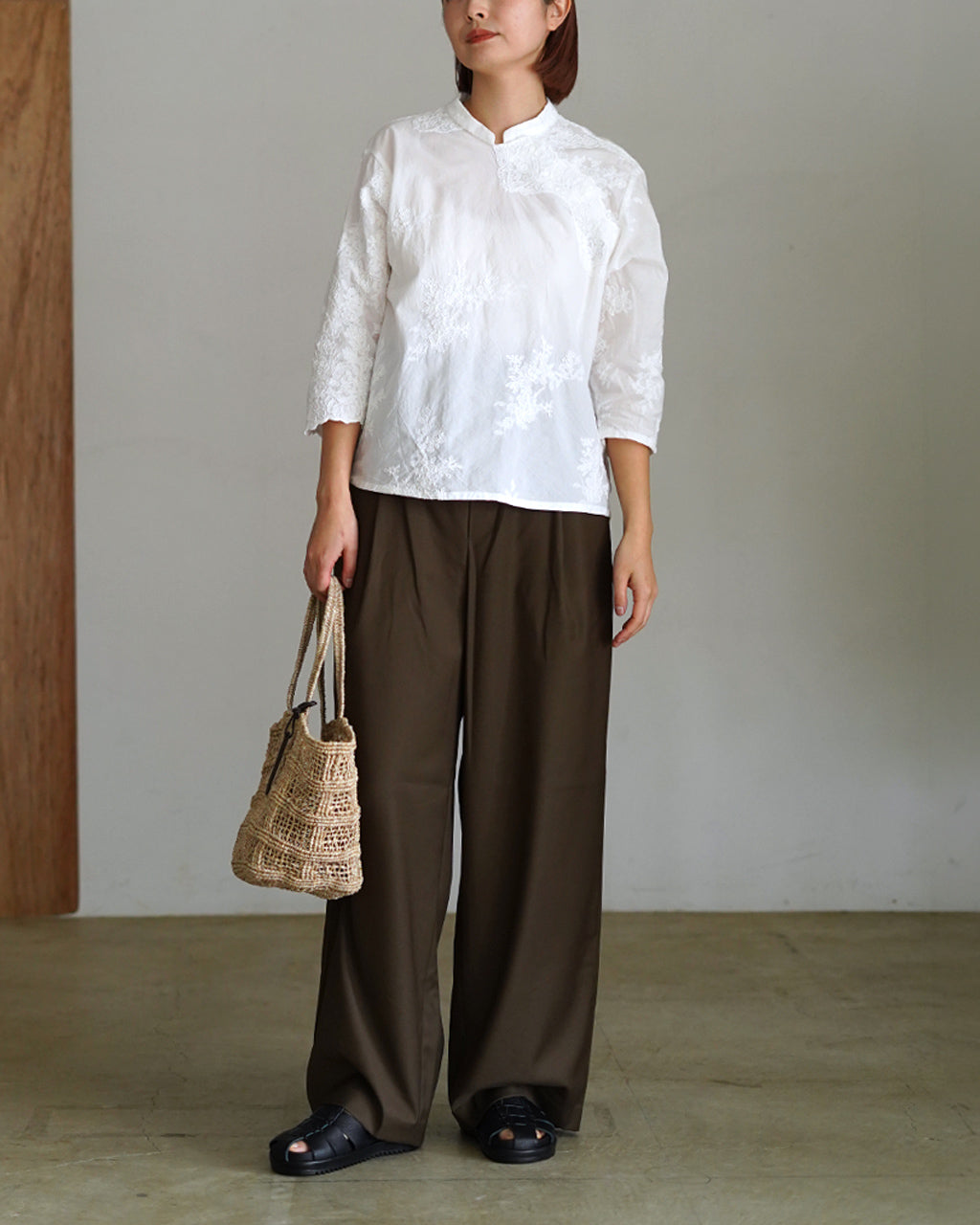 lace chinoiserie shirt 1-230168