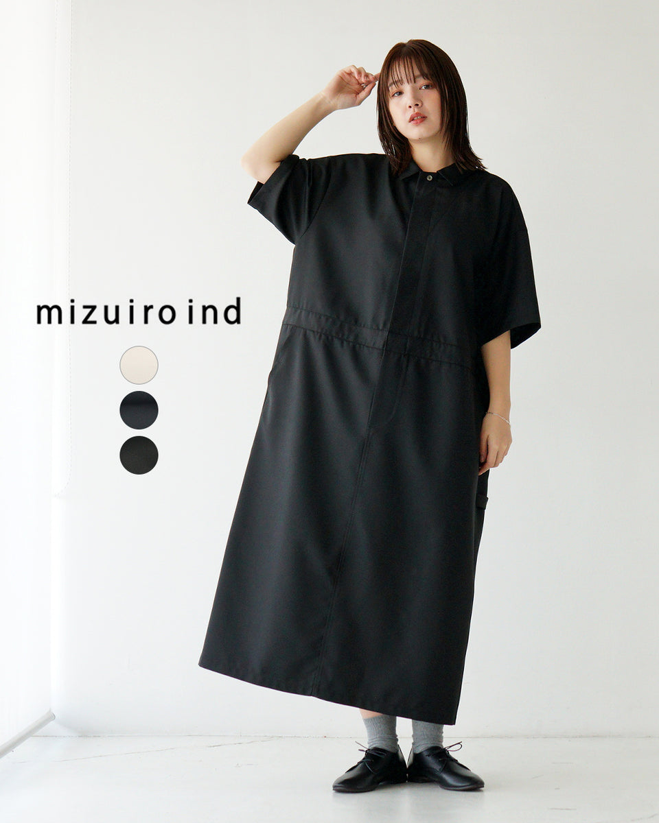 mizuiro ind ミズイロインド 半袖ワンピース PAINTER LIKE OP 