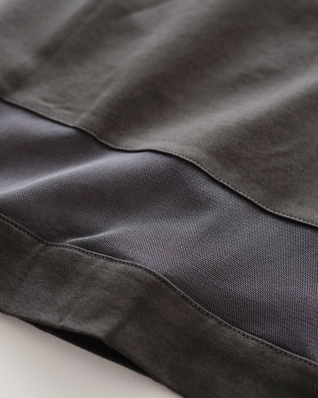 mizuiro ind ミズイロインド メッシュTシャツ mesh mix wide P/O メッシュミックスワイドプルオーバー 半袖 カットソー ドロップショルダー コットン  日本製 2-210096