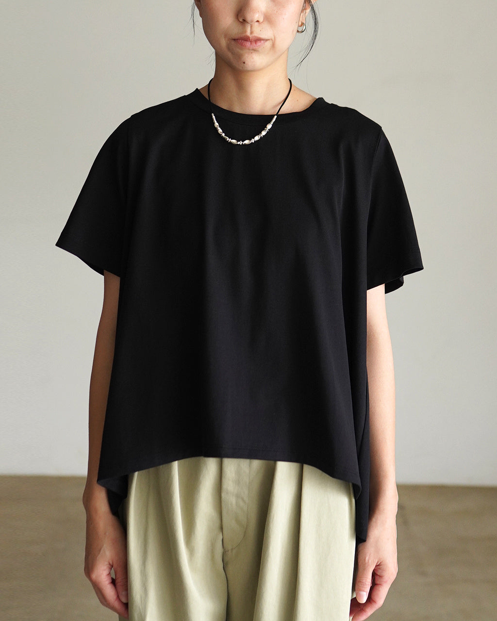 flare crew neck Tshirt 2-210148