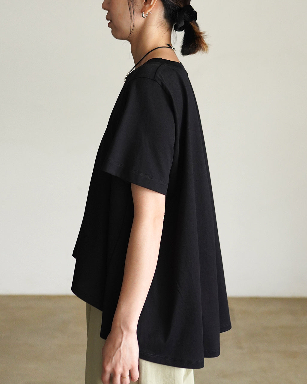 flare crew neck Tshirt 2-210148