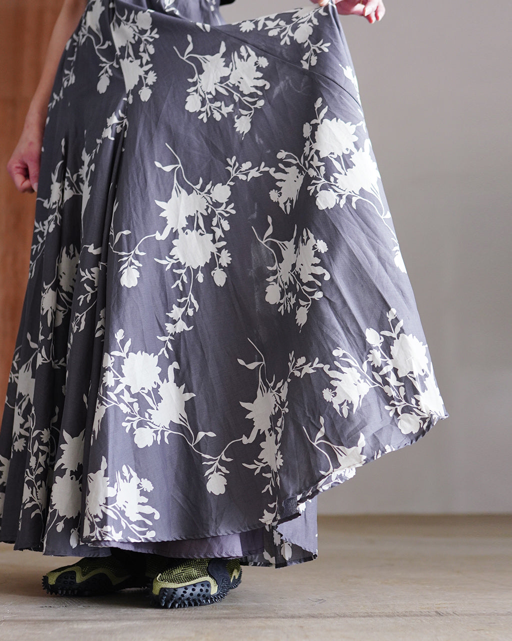 mizuiro ind ミズイロインド flower print volume flare skirt 花柄プリントボリュームフレアスカート | Crouka(クローカ)