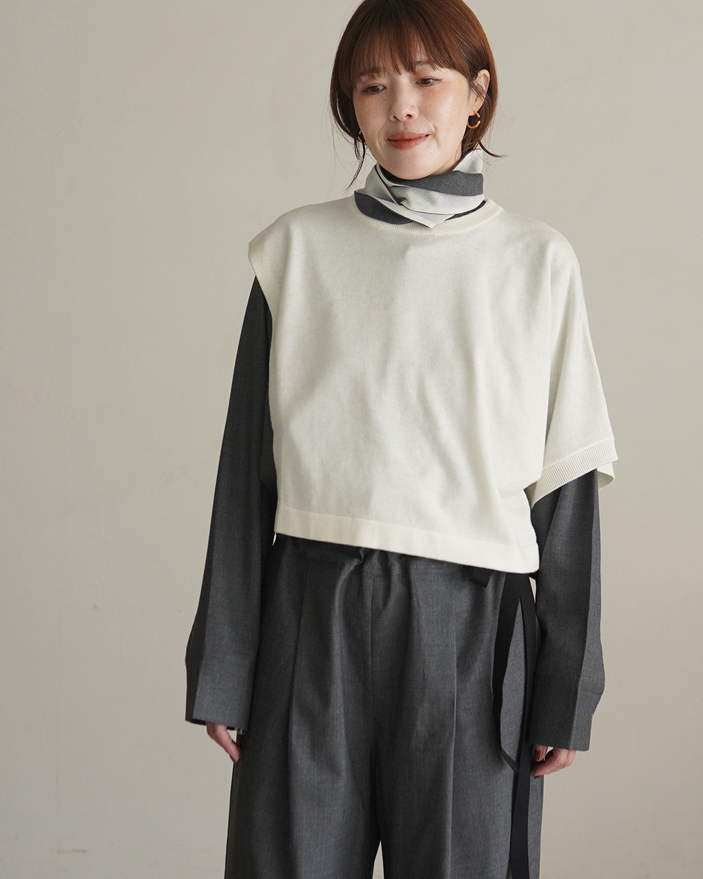 asymmetry crew neck P/O 3-220163