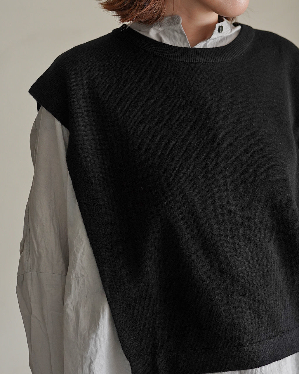 asymmetry crew neck P/O 3-220163