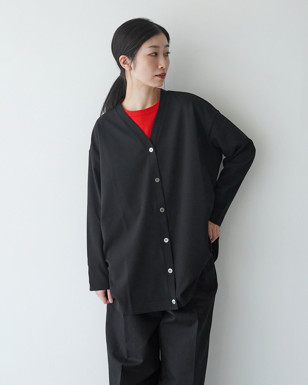 【SALE！20%OFF】mizuiro ind ミズイロインド Vネック カーディガン V neck C/D 3-230064【送料無料】