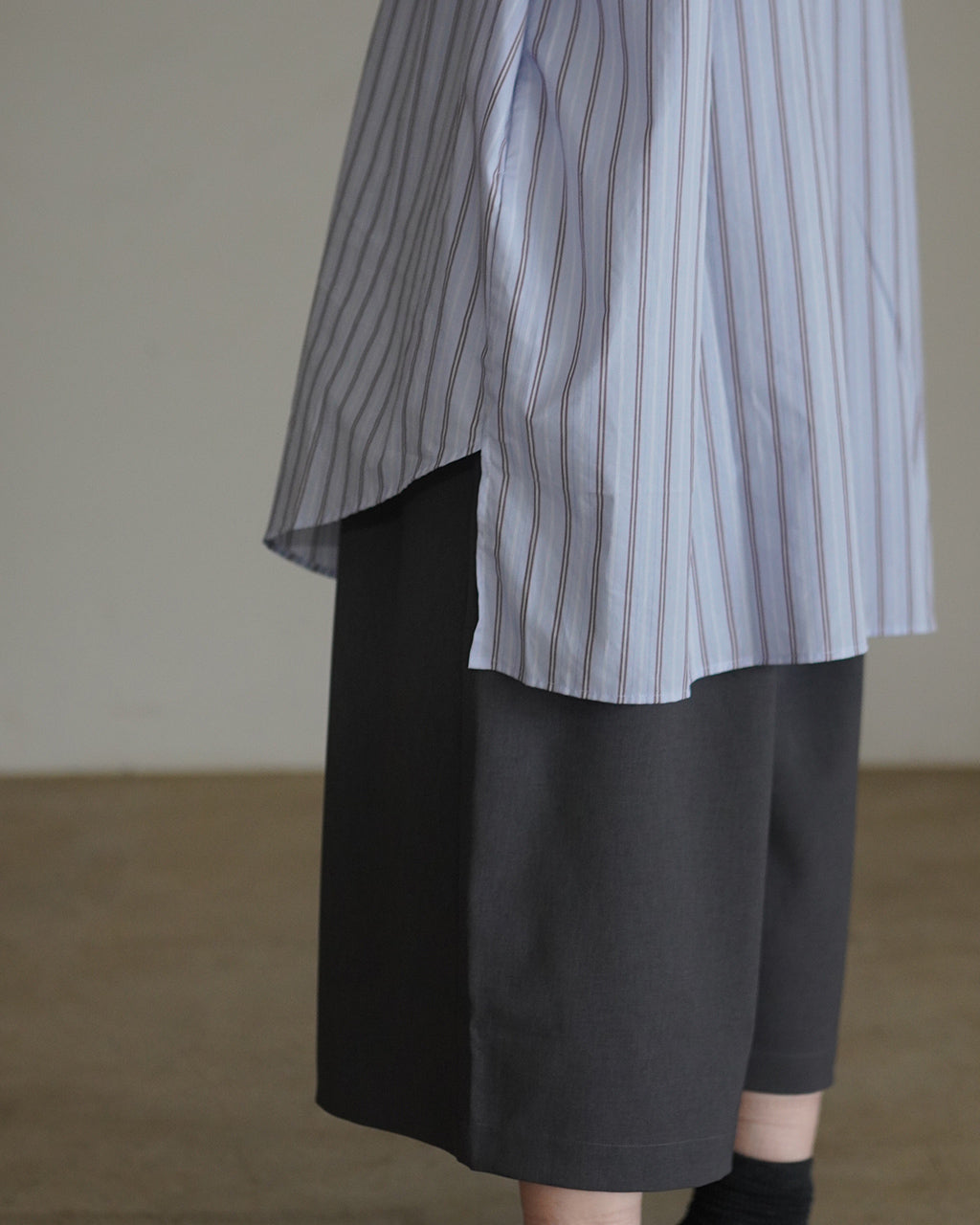 stripe box cut shirt 3-230145
