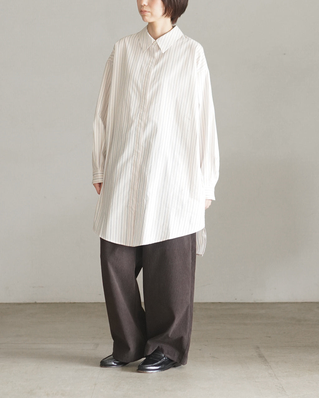 stripe box cut shirt 3-230145