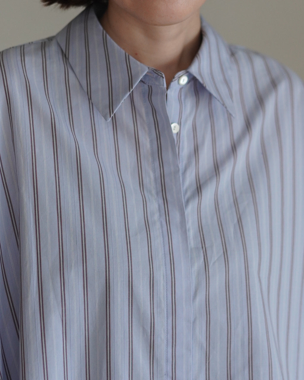 stripe box cut shirt 3-230145