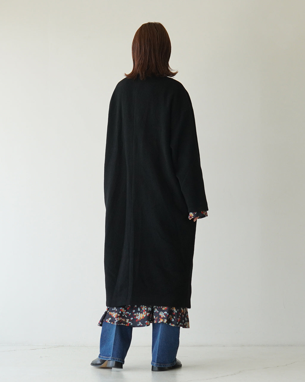 【SALE！20%OFF】mizuiro ind ミズイロインド スタンドカラー コート wool blend stand collar coat ウール ロングコート 3-270039【送料無料】