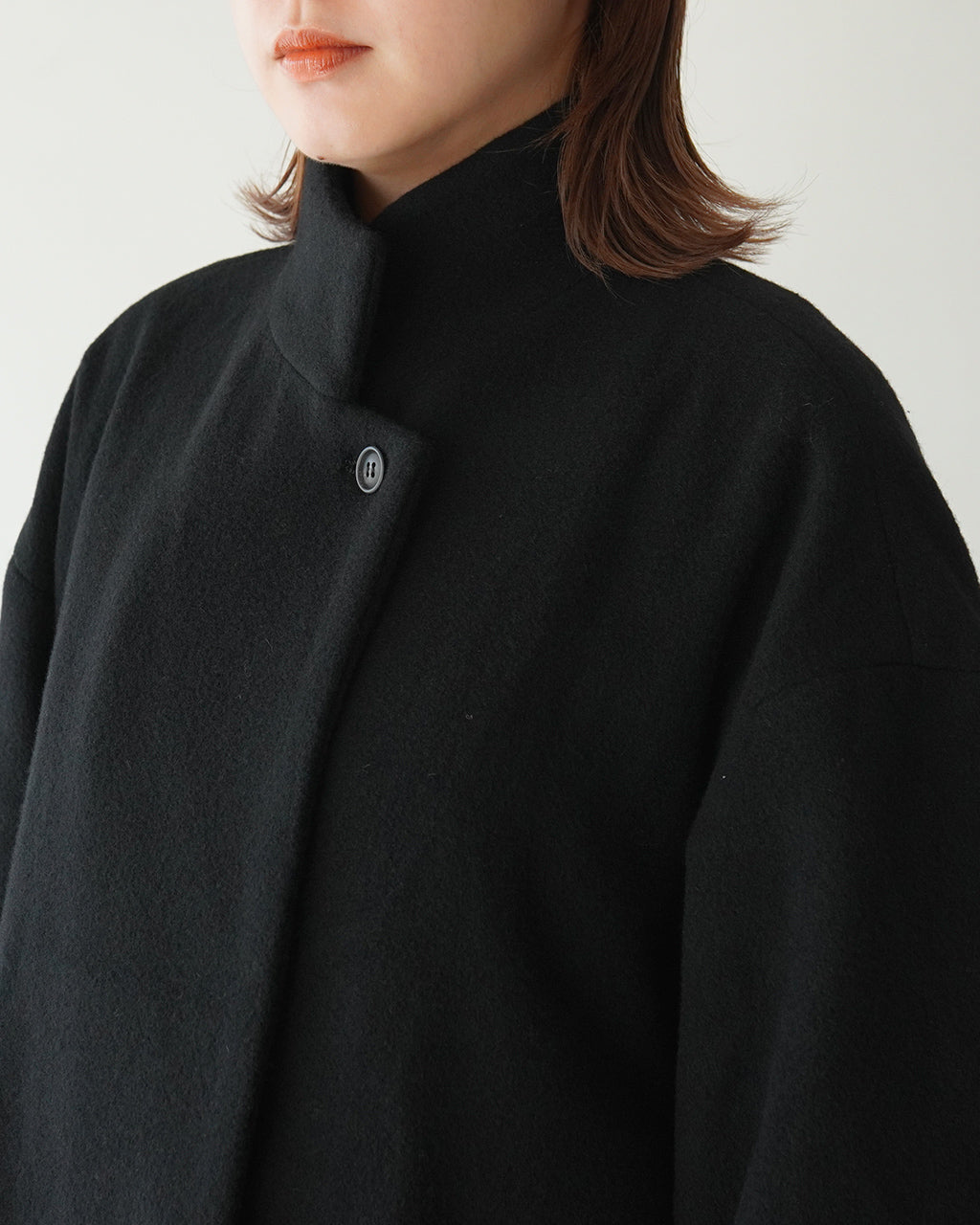 【SALE！20%OFF】mizuiro ind ミズイロインド スタンドカラー コート wool blend stand collar coat ウール ロングコート 3-270039【送料無料】