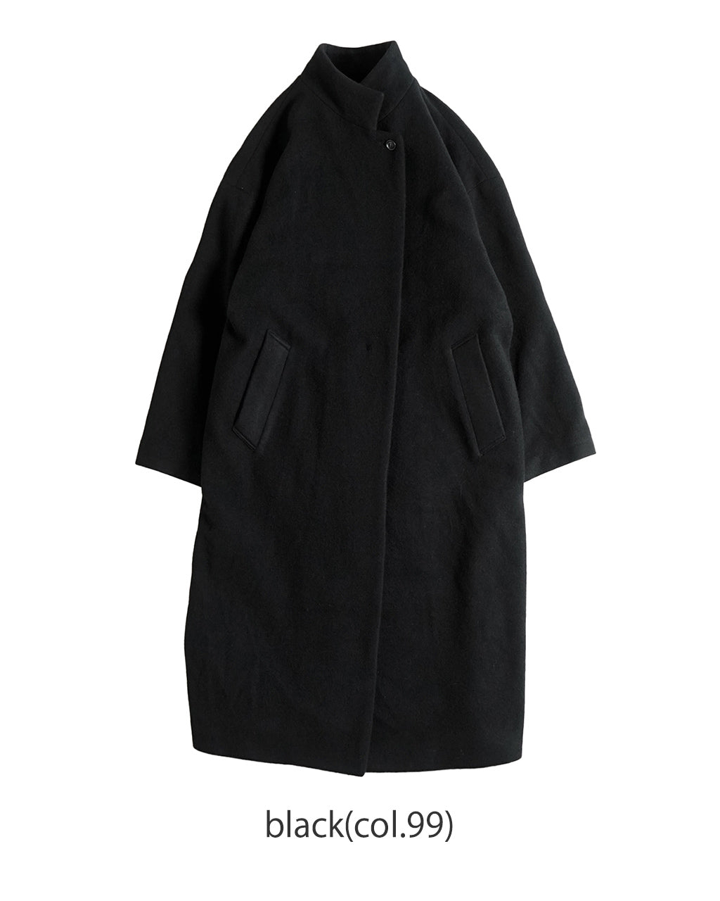 【SALE！20%OFF】mizuiro ind ミズイロインド スタンドカラー コート wool blend stand collar coat ウール ロングコート 3-270039【送料無料】