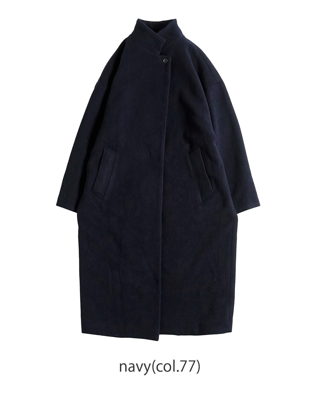 【SALE！20%OFF】mizuiro ind ミズイロインド スタンドカラー コート wool blend stand collar coat ウール ロングコート 3-270039【送料無料】