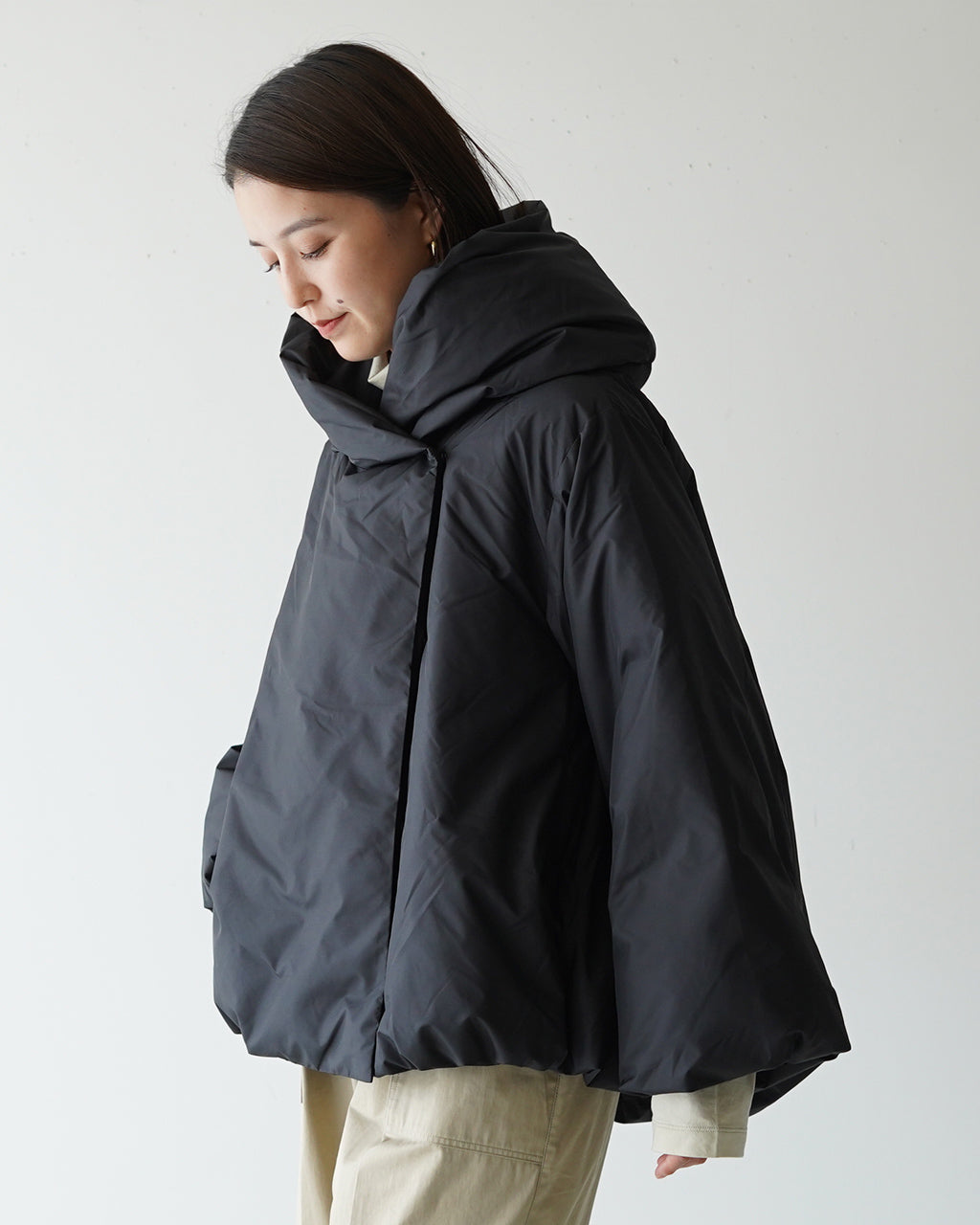 【SALE！20%OFF】mizuiro ind ミズイロインド ショートダウンジャケット hooded short dawn jacket フード付き 3-270044 1124【送料無料】