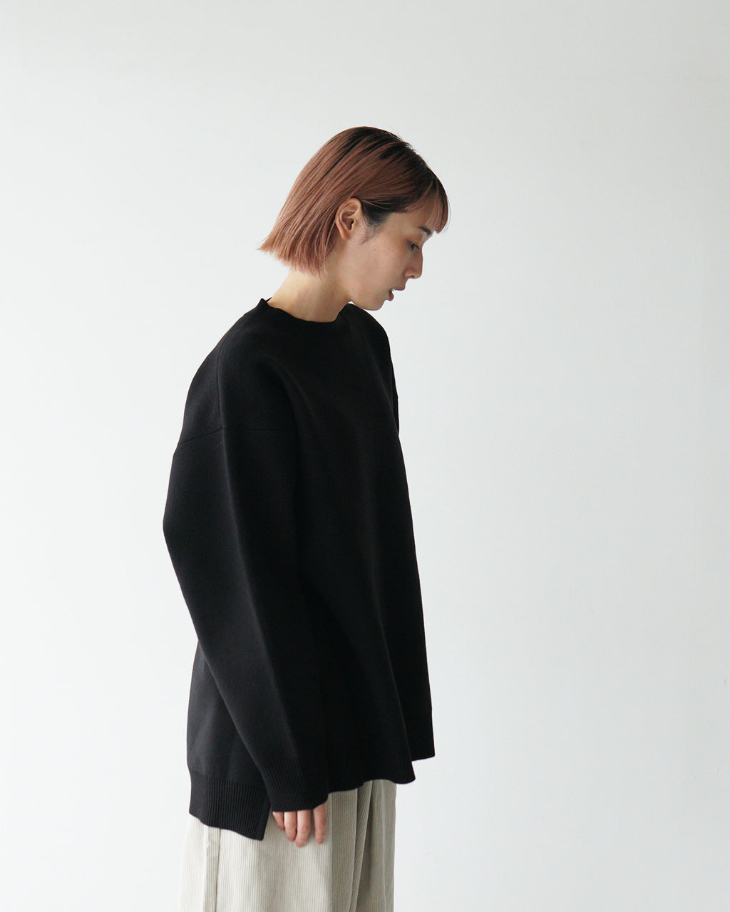 mizuiro ind ミズイロインド ニット クルーネック ワイドチュニック CREW NECK WIDE TUNIC セーター 4-220066【送料無料】