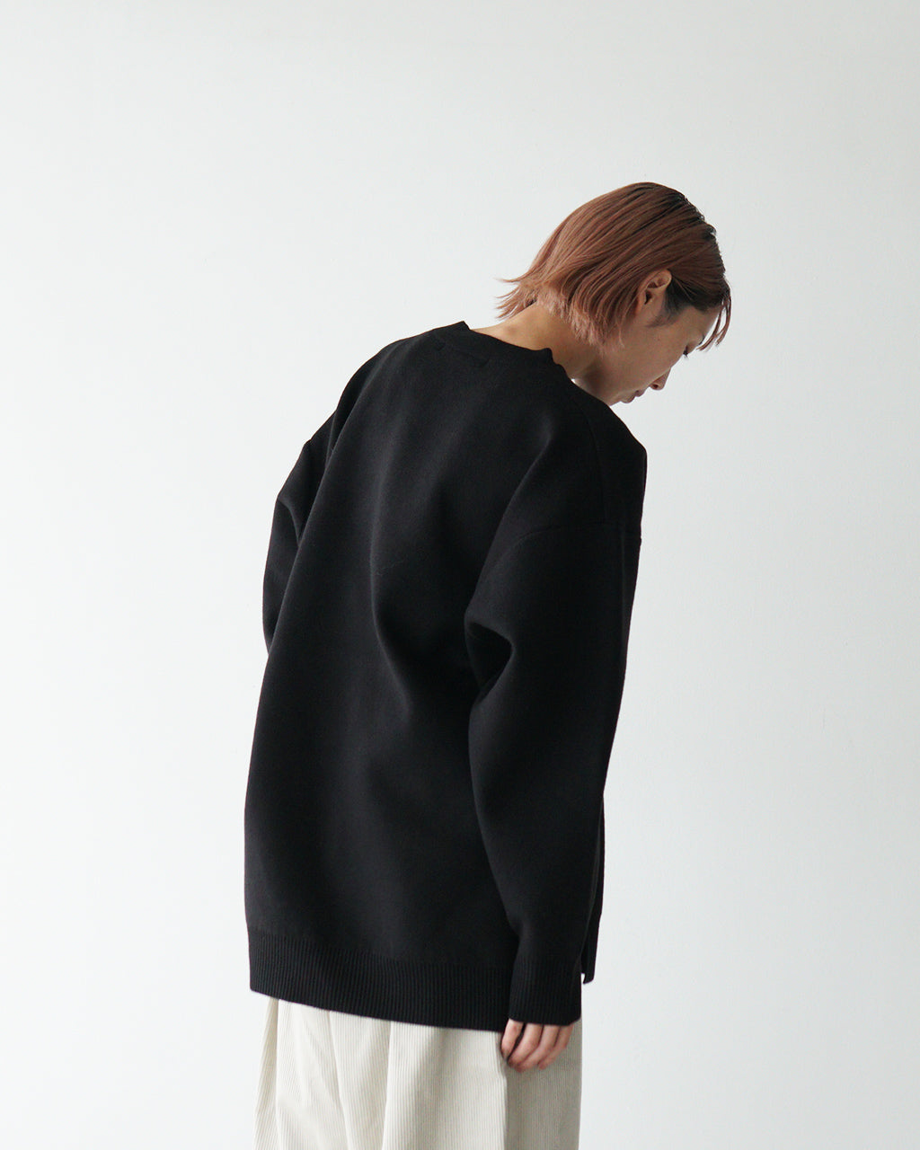 【SALE！20%OFF】mizuiro ind ミズイロインド ニット クルーネック ワイドチュニック CREW NECK WIDE TUNIC セーター 4-220066【送料無料】